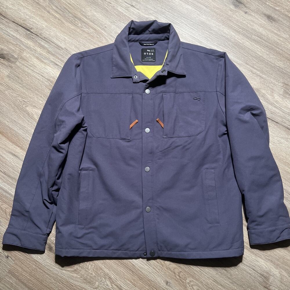 OROS Jacket Mens XL Gray Voyager Huckberry Solarcore Snap Front Inkwell NASA